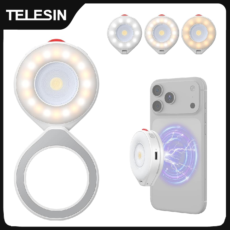 Photography Lighting Brands - TELESIN Magnetyczna lampka błyskowa do smartfona,