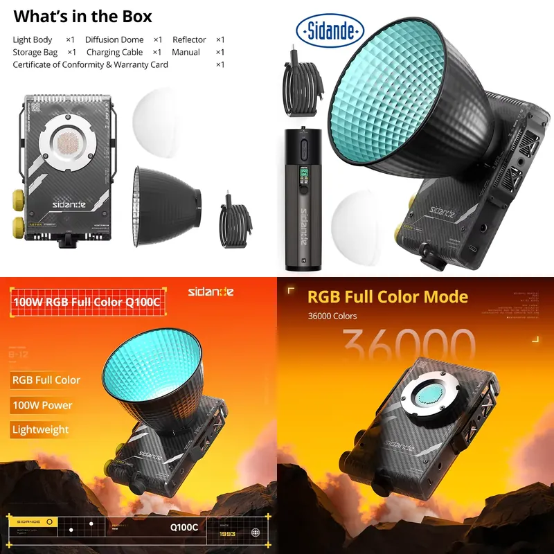 Photography Lighting Brands - Lampa fotograficzna Sidande Q100C Q100Lite, optyczna,