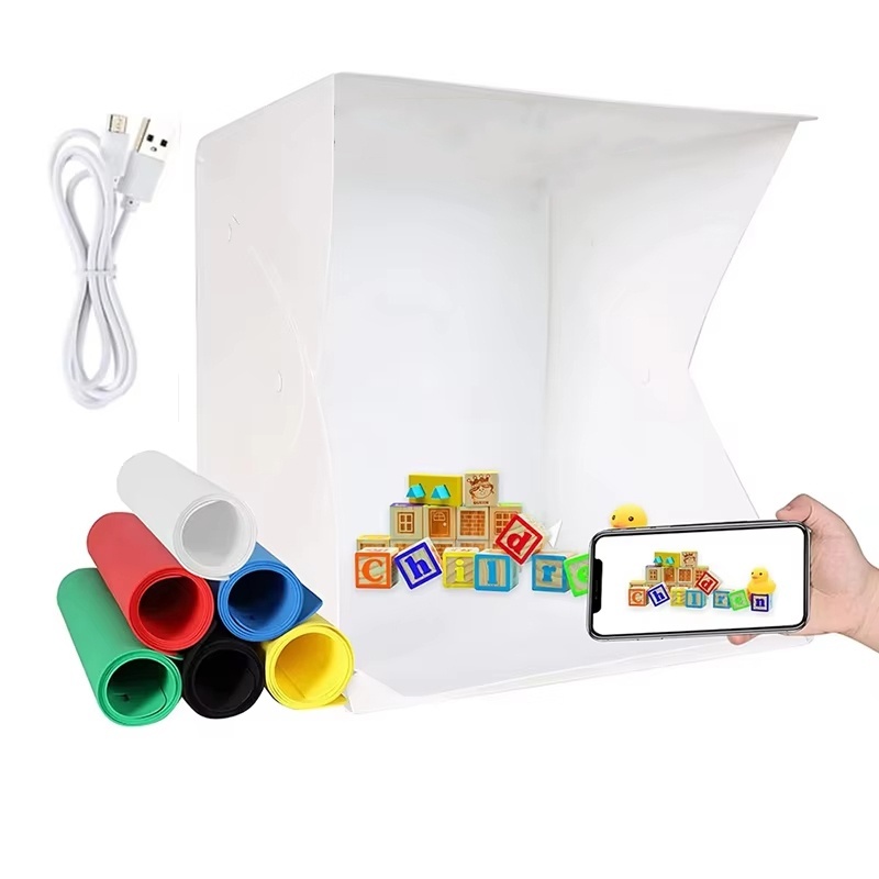 Photography Lighting Kit Portable - Składany Lightbox Przenośny Zestaw Oświetlenia LED
