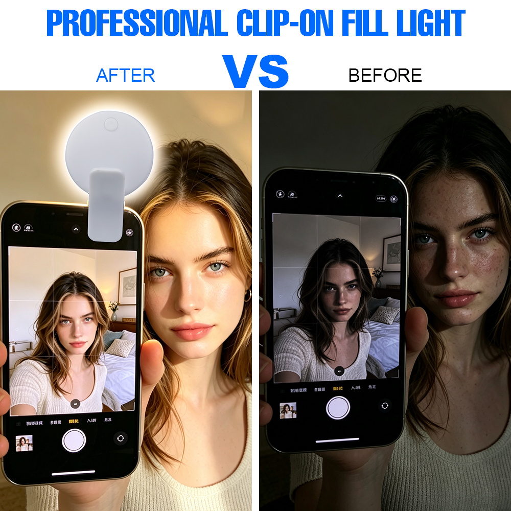Klipsowa lampa LED do selfie,  – Photography Lighting Game recenzja i cena